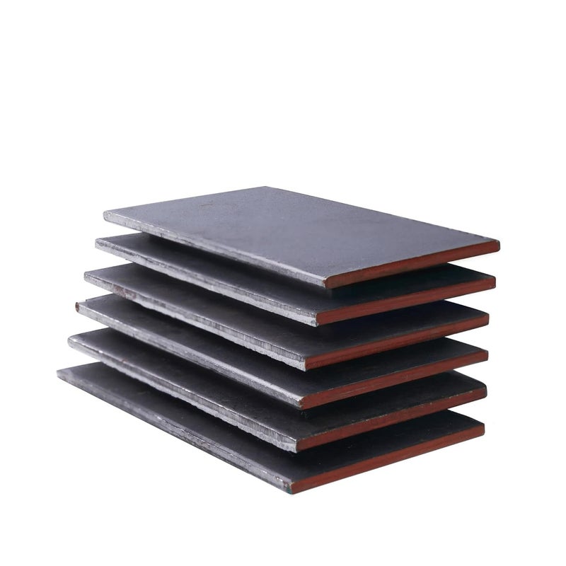 HERMIT TOOLS 6 Pack 4x2x0.125" 1095 Steel Flat Stock Bar Blade Billets Blanks for Knife Making, Damascus Steel - Image 1